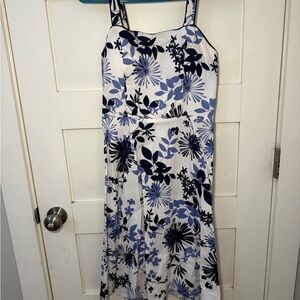 Floral Blue and White Women's Dress